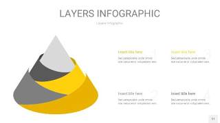 灰黄色3D分层PPT信息图31
