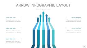 天蓝绿箭头PPT信息图表16