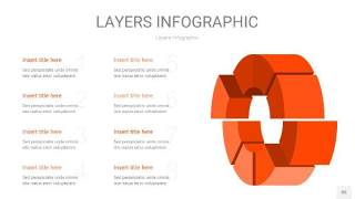 橘红色3D分层PPT信息图55