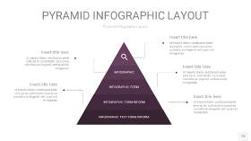 深紫色3D金字塔PPT信息图表19