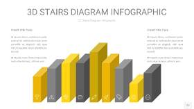 灰黄色3D阶梯PPT图表17