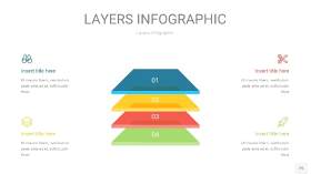 四色3D分层PPT信息图25