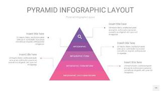 粉紫色3D金字塔PPT信息图表19