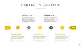 灰黄色时间轴PPT信息图18