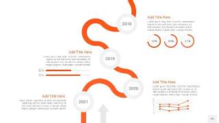 橘红色时间轴PPT信息图29
