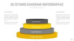 灰黄色3D阶梯PPT图表13