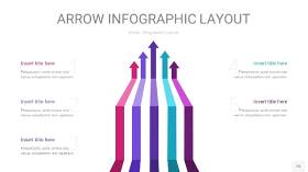 紫色系箭头PPT信息图表16