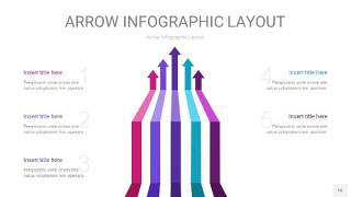 紫色系箭头PPT信息图表16