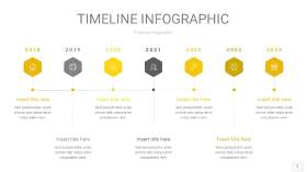 灰黄色时间轴PPT信息图1