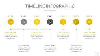 灰黄色时间轴PPT信息图1