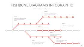 红色鱼骨PPT信息图表7
