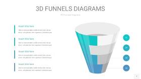 天蓝绿3D漏斗PPT信息图表7