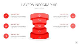 红色3D分层PPT信息图9