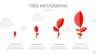 红色树状图PPT图表6
