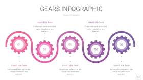 粉紫色齿轮PPT信息图17