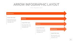 橘红色箭头PPT信息图表12