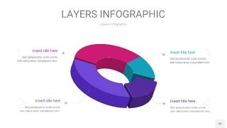 紫蓝色3D分层PPT信息图30
