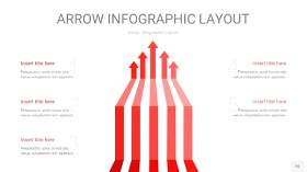 红色箭头PPT信息图表16