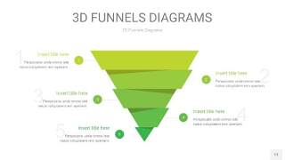 浅绿色3D漏斗PPT信息图表13