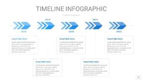 天蓝色时间轴PPT信息图8
