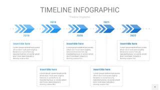 天蓝色时间轴PPT信息图8