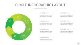 浅绿色圆形PPT信息图16