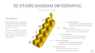 灰黄色3D阶梯PPT图表26