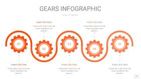 橙色齿轮PPT信息图17