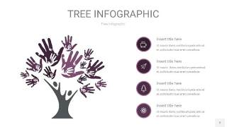 深紫色树状图PPT图表2