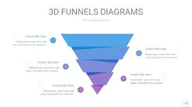 铁蓝色渐变3D漏斗PPT信息图表13