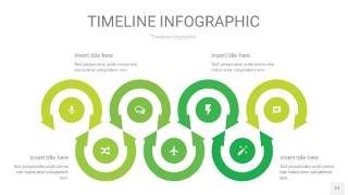 浅绿色时间轴PPT信息图21