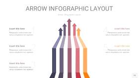 中紫色箭头PPT信息图表16