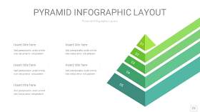 浅绿色3D金字塔PPT信息图表21