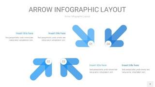 蓝色箭头PPT信息图表8