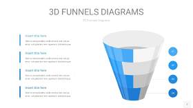 浅天蓝色3D漏斗PPT信息图表7