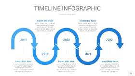 天蓝色时间轴PPT信息图25