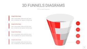 红色3D漏斗PPT信息图表7