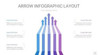 渐变紫色箭头PPT信息图表16