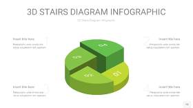 渐变绿色3D阶梯PPT图表10