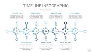 天蓝色时间轴PPT信息图13