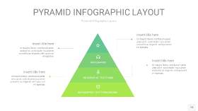浅绿色3D金字塔PPT信息图表18