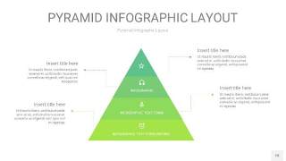 浅绿色3D金字塔PPT信息图表18