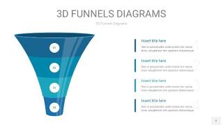 深青色3D漏斗PPT信息图表2
