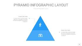 浅蓝色3D金字塔PPT信息图表16