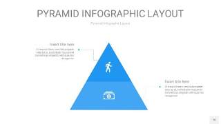 浅蓝色3D金字塔PPT信息图表16