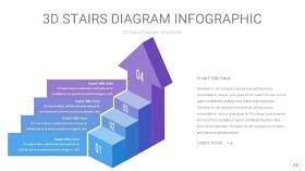 渐变紫蓝色3D阶梯PPT图表23