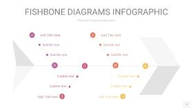 黄紫色鱼骨PPT信息图表2