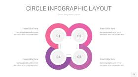 粉紫色圆形PPT信息图11