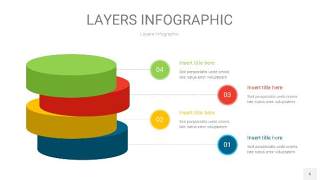 四色3D分层PPT信息图6