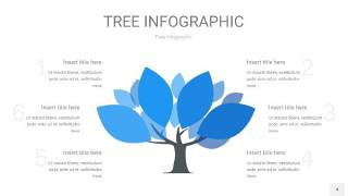 蓝色树状图PPT图表片4